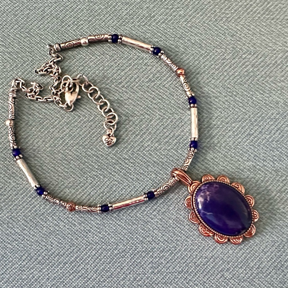 Brighton Silver and Purple Necklace